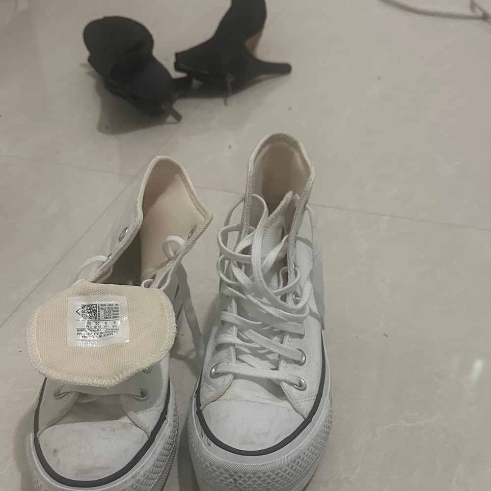 Converse White High-Top Sneakers